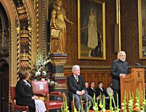 भारत के कवनो प्रधानमंत्री के ब्रिटेन में सबले शानदार स्वागत मिलल मोदी के